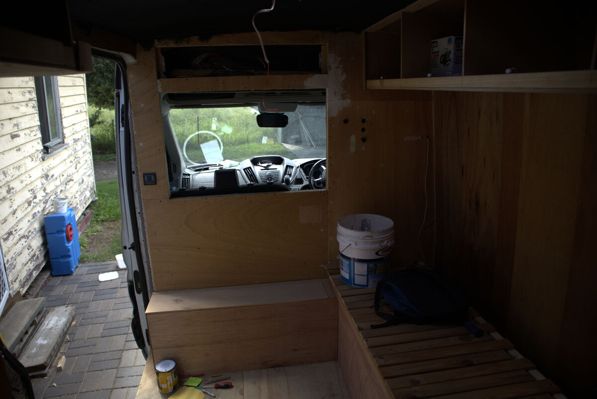 Front view towards cockpit during build